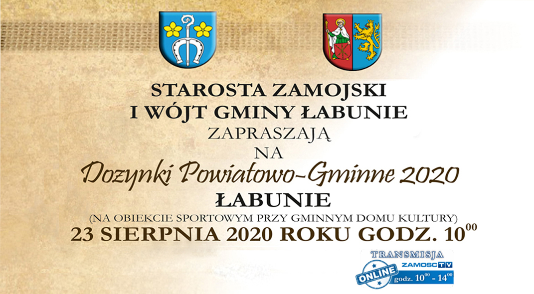 Dożynki Powiatowo-Gminne Łabunie 23 sierpnia 2020 roku.